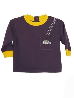 K1304 * Gymboree Boys Igloo Long Sleeve Tee Blue Yellow Size 6/12M